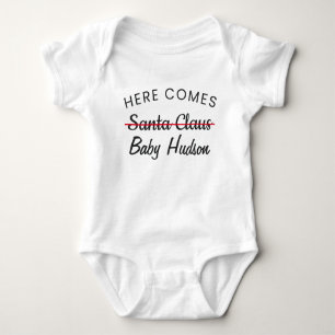 Christmas Baby Announcement Baby Bodysuit