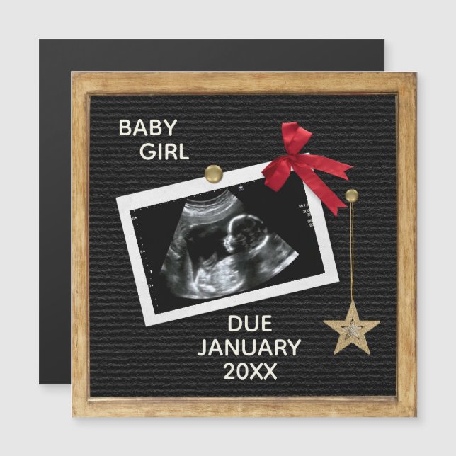 Christmas Baby Announcement Letter Board Magnet (Front/Back)
