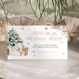 Christmas Baby Bear How Big Is Mummy's Belly Enclosure Card