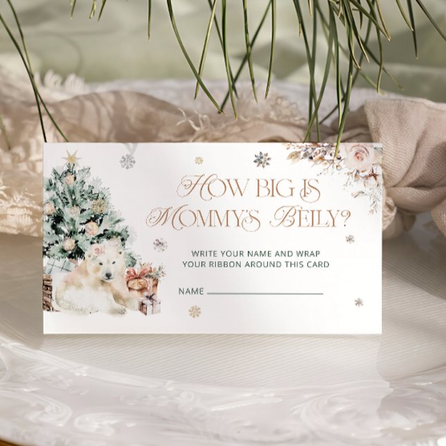 Christmas Baby Bear How Big Is Mummy's Belly Enclosure Card (Creator Uploaded)