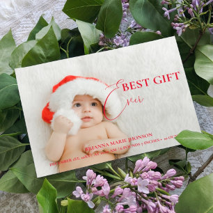 Christmas baby birth announcement & Thank You Card