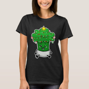 Christmas Baby Broccoli Vegan Vegetarian Christma T-Shirt