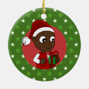 Christmas baby cartoon ceramic tree decoration