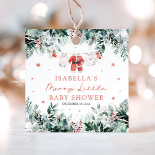 Christmas Baby Clothes Merry Little Baby Shower Favour Tags