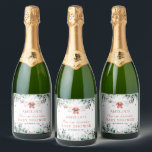 Christmas Baby Clothes Merry Little Baby Shower Sparkling Wine Label<br><div class="desc">The Christmas Baby Clothes Merry Little Baby Shower Sparkling Wine Label is a delightful way to add festive charm to your holiday baby shower. Featuring adorable Christmas baby clothes and seasonal accents, this label transforms sparkling wine bottles into stylish decor or memorable party favours. Perfect for toasts or as part...</div>