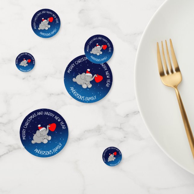 Christmas Baby Elephant Confetti (Group)