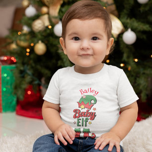 Christmas Baby Elf customized baby t-shirt
