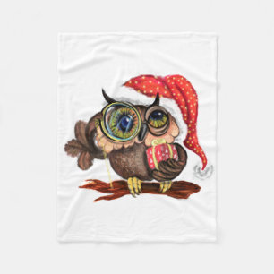 Christmas Baby Fleece Blanket Baby Owl with Gifts