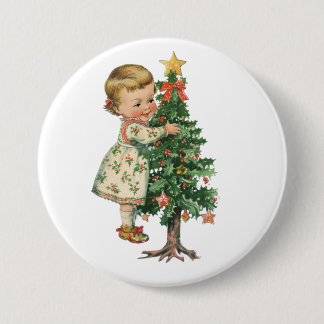 Christmas Baby Girl 7.5 Cm Round Badge
