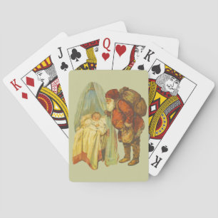 Christmas Baby Holiday Vintage Playing Cards