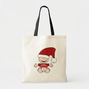 Christmas Baby in Stocking Cap Tshirts and Gifts Tote Bag