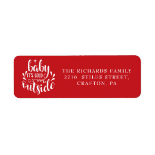 Christmas Baby Its Cold Outside Return Address Label