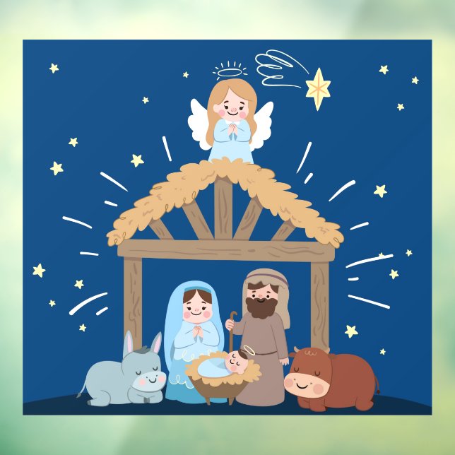 Christmas Baby Jesus Nativity Window Cling (Sheet 3)