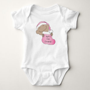 Christmas Baby of Colour Pink Cap Bodysuit