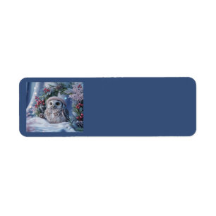 Christmas Baby Owl Address Labels