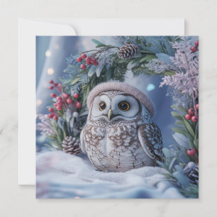 Christmas Baby Owl Greeting Card