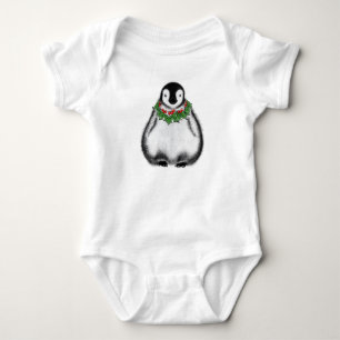 Christmas baby penquin bodysuit