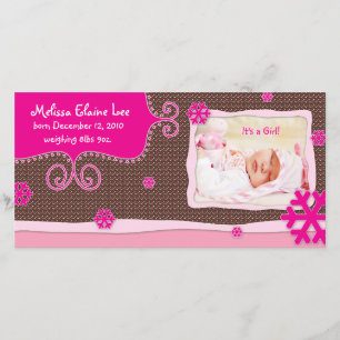 Christmas Baby Photo Card Announcement