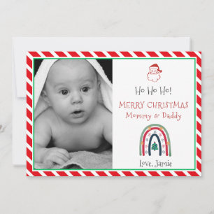Christmas Baby Photo For Mum Dad  Holiday Card