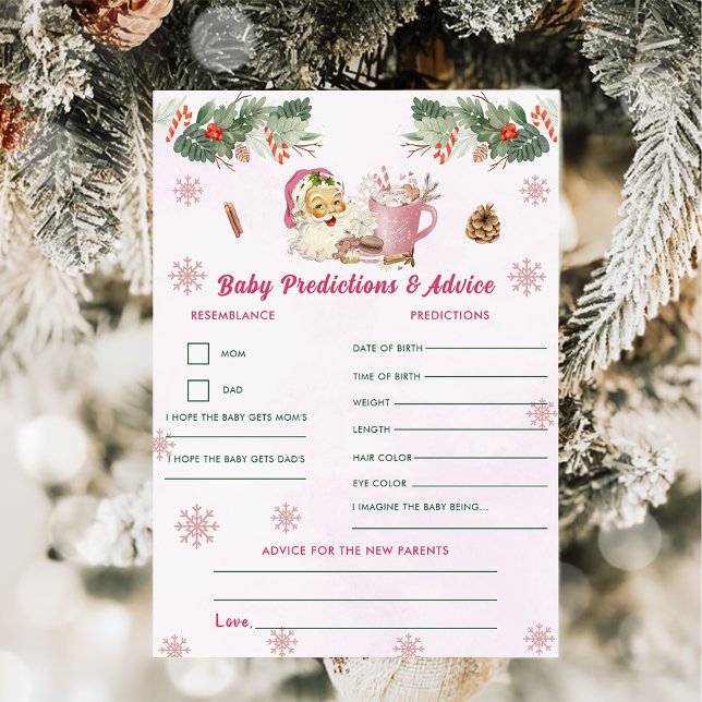 Christmas Baby Predictions & Advice Game Card (Creator Uploaded)