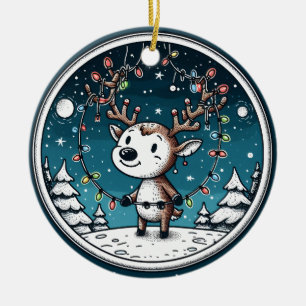 Christmas Baby Reindeer Ornament
