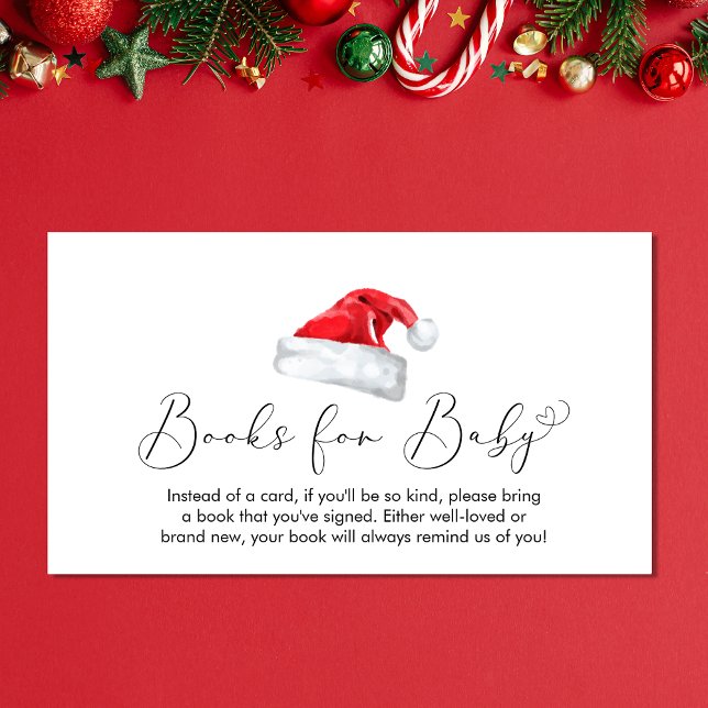 Christmas Baby Shower Books For Baby Enclosure Card (Creator Uploaded)