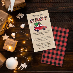 Christmas Baby Shower Books For Baby Enclosure Card