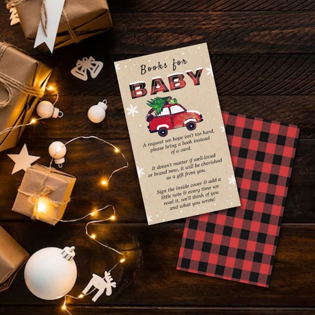 Christmas Baby Shower Books For Baby Enclosure Card (Creator Uploaded)