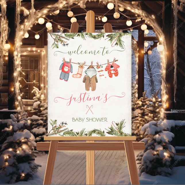 Christmas Baby Shower Clothesline Poster (Creator Uploaded)