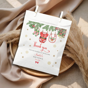 Christmas Baby Shower Favour Bag Santa Holiday