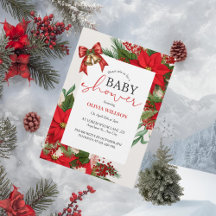 Christmas baby shower festive  