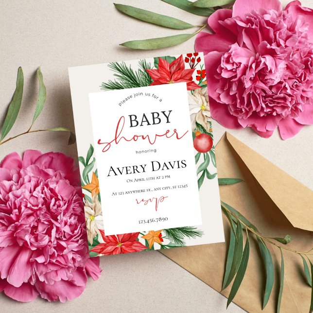 Christmas Baby Shower Festive  Invitation (Creator Uploaded)