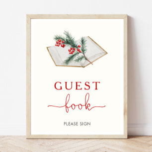 Christmas Baby Shower Guest Book Sign