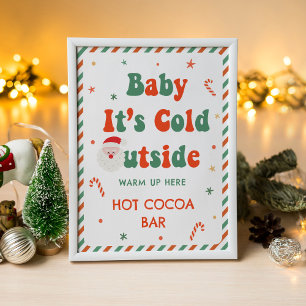 Christmas Baby Shower  Hot Cocoa Bar Poster
