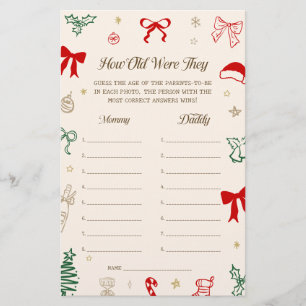 Christmas Baby Shower How Old Were They Game