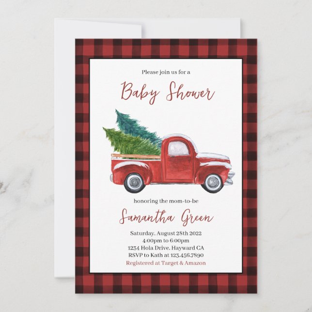 Christmas Baby Shower Invitation (Front)