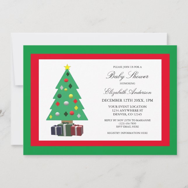 Christmas Baby Shower Invitation (Front)