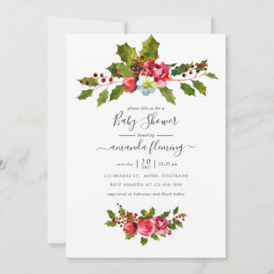 Christmas Baby Shower Invitation