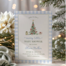 Christmas Baby Shower Invitation for Boy
