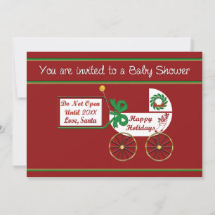 Christmas baby shower invitation Happy Holidays