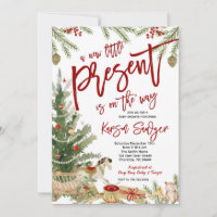 Christmas Baby Shower Invitation, New Present