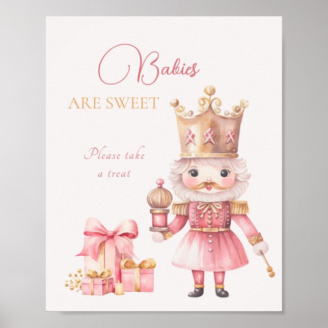Christmas Baby Shower Nutcracker Babies Are Sweet  Poster (Front)