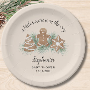 Christmas Baby Shower Paper Plate