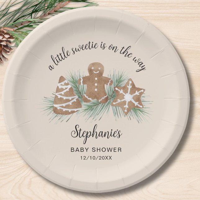 Christmas Baby Shower Paper Plate (Creator Uploaded)