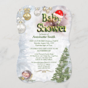 Christmas Baby Shower Party Invitation