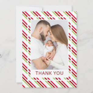 Christmas Baby Shower Photo Thank You Card
