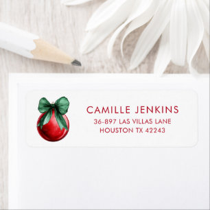 Christmas Baby Shower Return Address Label