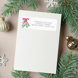 Christmas Baby Shower Return Address  Label