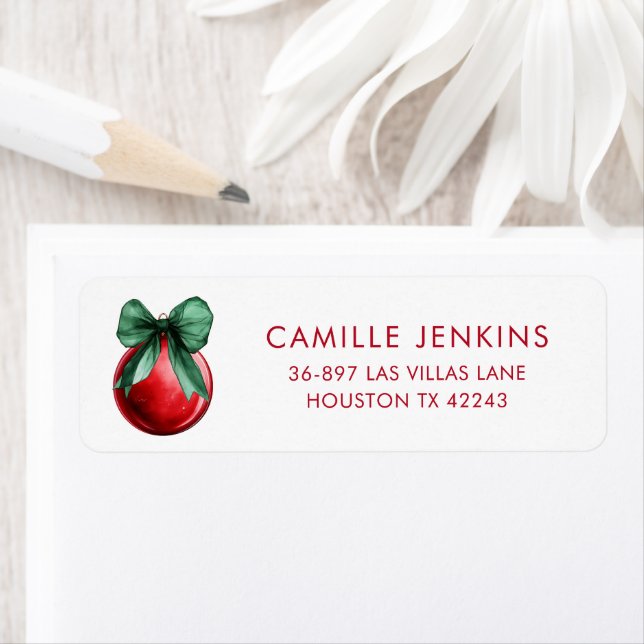 Christmas Baby Shower Return Address Return Address Label (Insitu)
