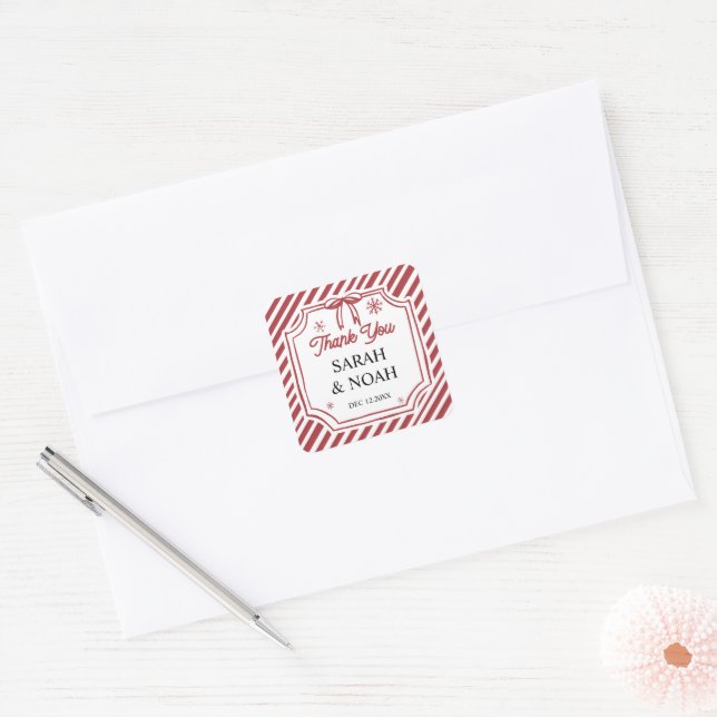 Christmas Baby Shower Square Sticker (Envelope)
